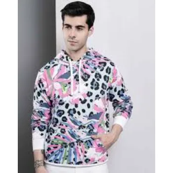 State Floral Print Hoodie For Men